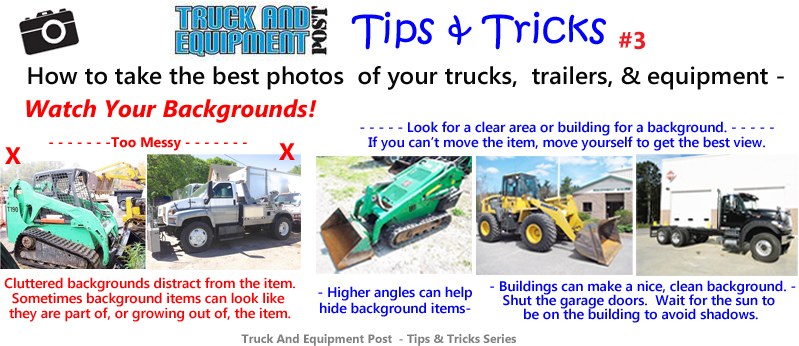 truck equipment photo tips watch your backgrounds
