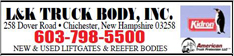 l&k l and k truck body trucks for sale chichester new hampshire nh