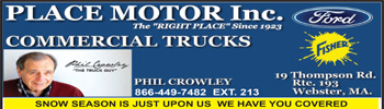place motor ford trucks fisher snowplows webster ma