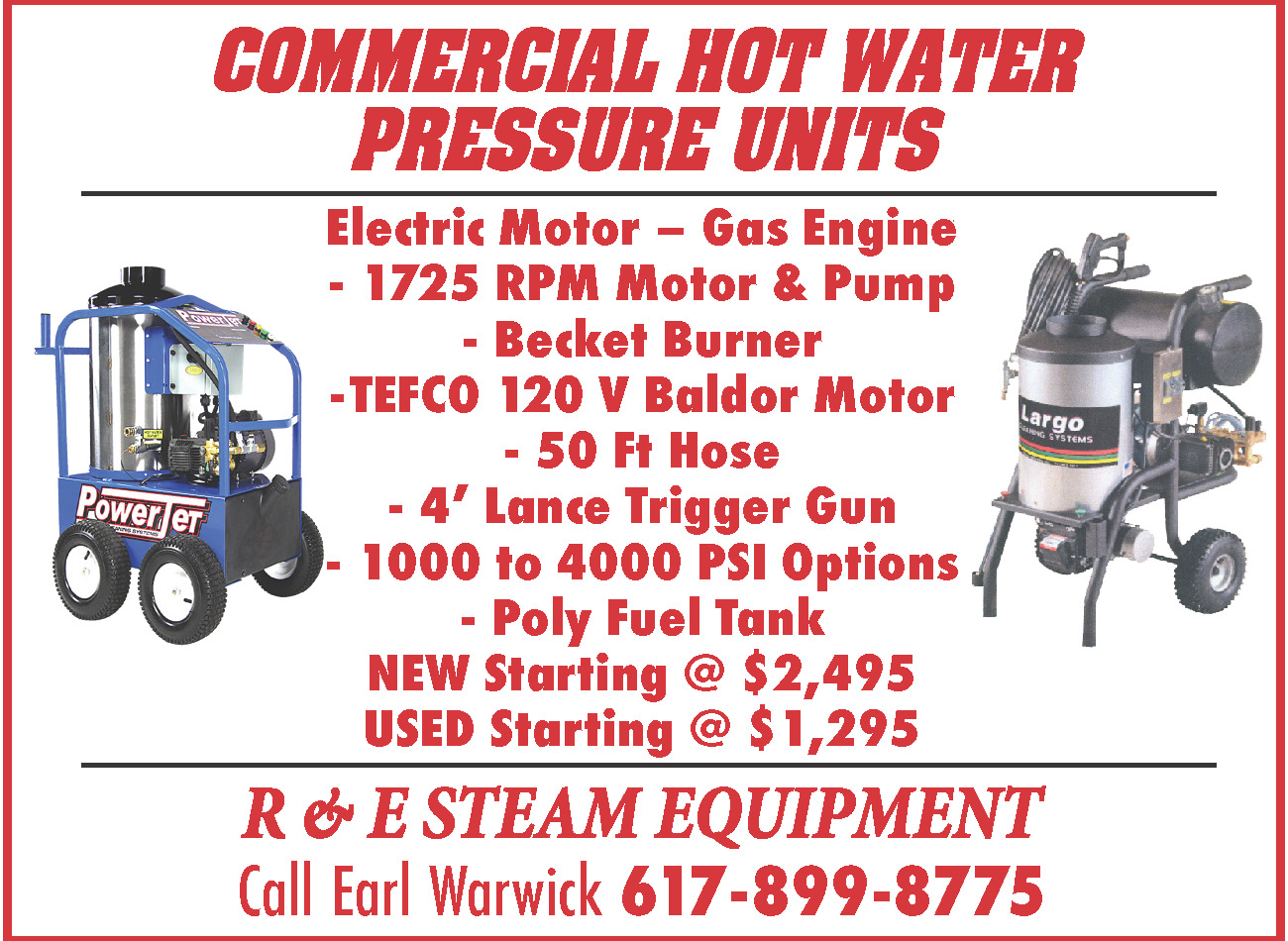 COMMERCIAL HOT WATER PRESSURE UNITS Truck and Equipment Post Ads