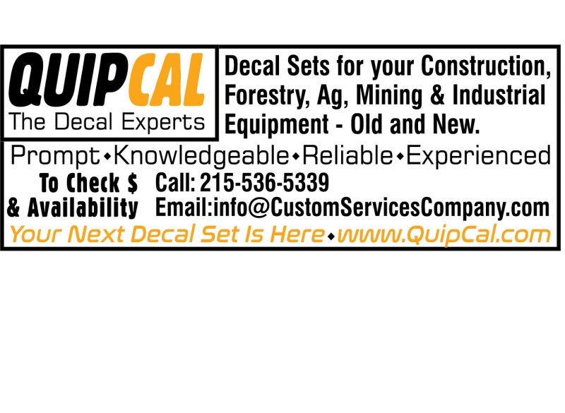 Decals Set For Your Construction, For Forestry, AG, Mining & Industrial Equipment, Old And New