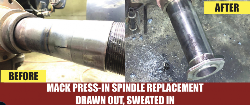 MACK PRESS-IN SPINDLE REPLACEMENT DRAWN OUT