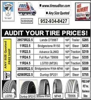AUDIT YOUR TIRE PRICES!
