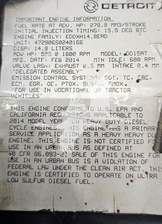 2014-Engine-DETROIT-DD15-SE2584-SE2584-2 2014-Engine-DETROIT-DD15-SE2584-SE2584-2