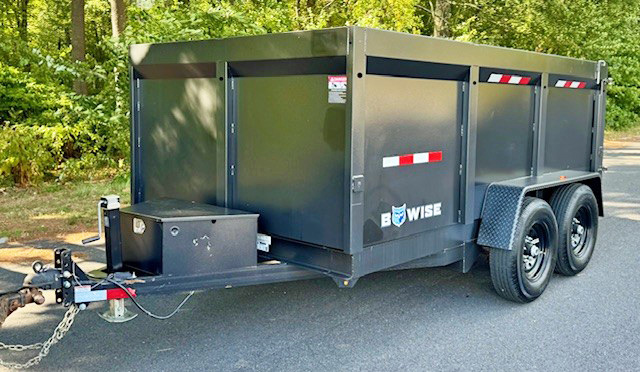 2024 B WISE 12’ DUMP TRAILER WITH RAMPS