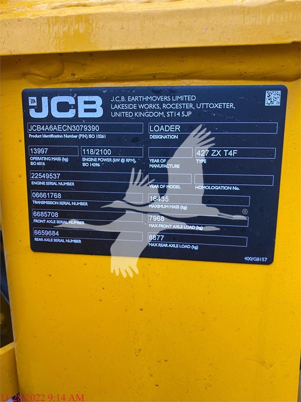 2022-JCB-427ZX-stkEQ0310259-5 2022-JCB-427ZX-stkEQ0310259-5