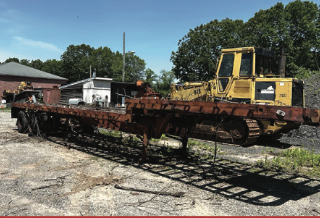 1968 HYSTER DROP DECK FLAT TRAILER