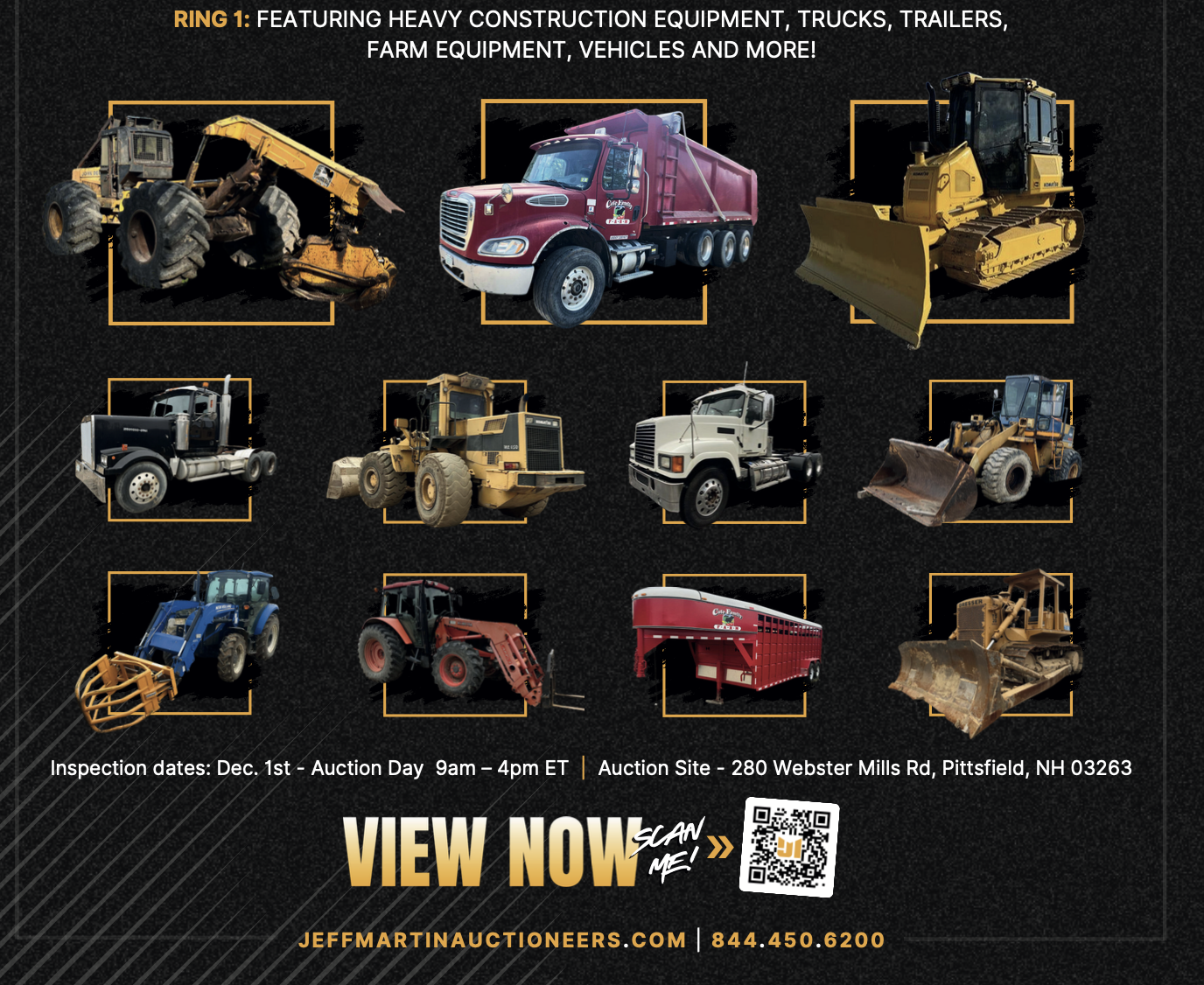 SAT DEC 6 9AM LIVE & ONLINE BIDDING NOW ! Inspection dates: Dec. 1st SAT DEC 6 9AM LIVE & ONLINE BIDDING NOW ! Inspection dates: Dec. 1st