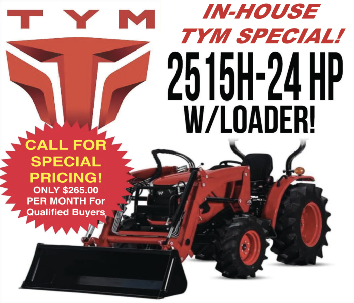 TYM 2515 TRACTOR. 24HP, WITH LOADER
