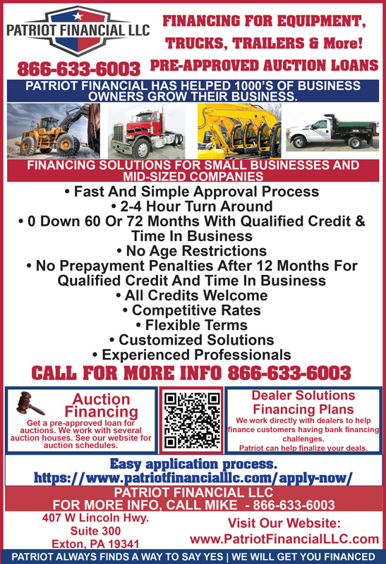 FINANCING FOR EQUIPMENT, TRUCKS, TRAILERS & More! FINANCING FOR EQUIPMENT, TRUCKS, TRAILERS & More!