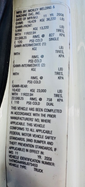 36,220 GVW 36,220 GVW