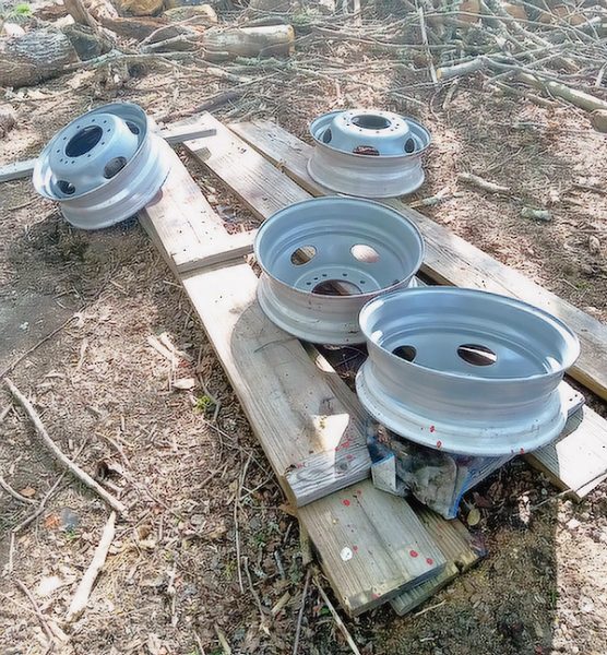 (4) 19.5 X 6 10-STUD STEEL WHEELS