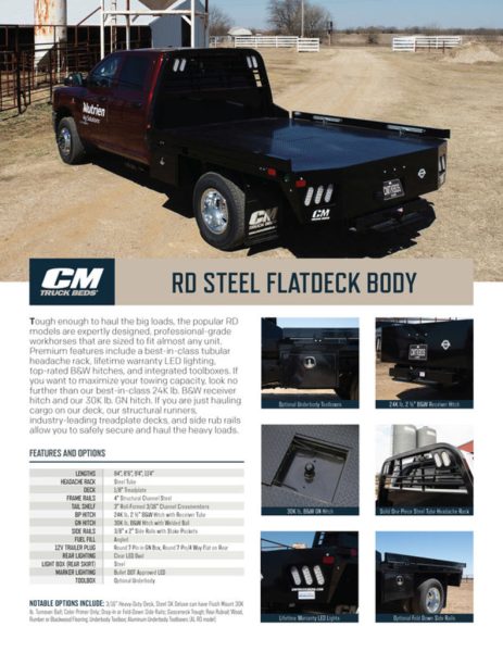 2026 CM® Truck Beds RD Steel Flat Deck Body