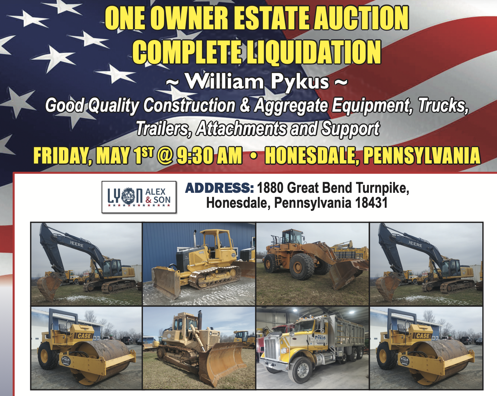 FRIDAY, MAY 1 FRIDAY, MAY 1ST ST @ 9:30 AM • HONESDALE, PENNSYLVANIA FRIDAY, MAY 1 FRIDAY, MAY 1ST ST @ 9:30 AM • HONESDALE, PENNSYLVANIA