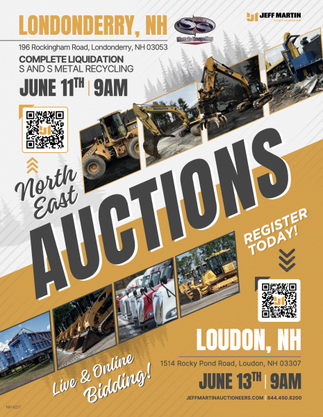 196 Rockingham Road, Londonderry, NH 03053 COMPLETE LIQUIDATION S AND S METAL RECYCLING JUNE 11TH | 9AM