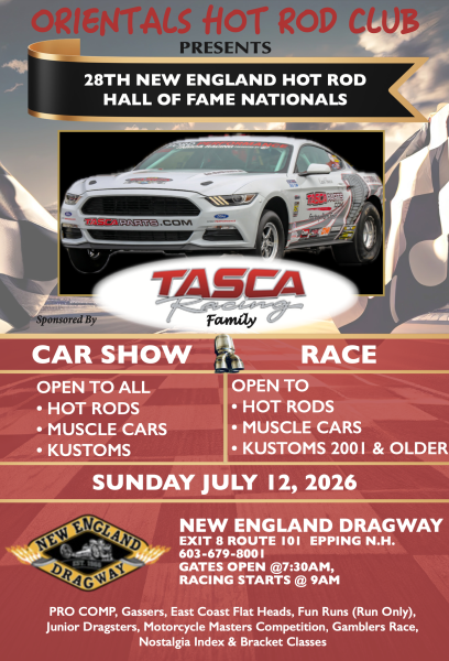 SUNDAY JULY 12, 2026, CAR SHOW • RACE OPEN TO ALL