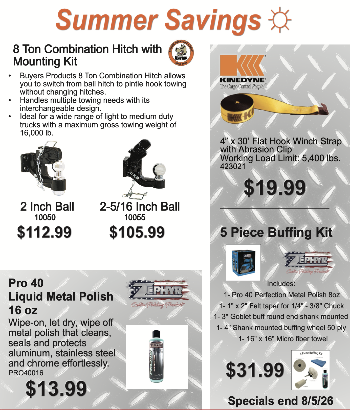 Summer Savings! Summer Savings!
