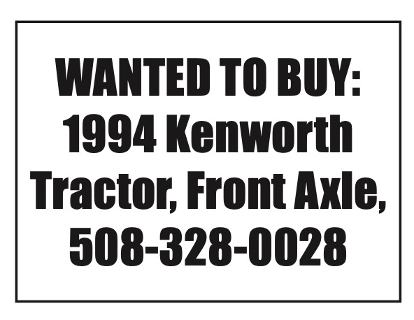 WANTED TO BUY
