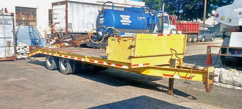 1987 TRAIL KING 20 TON TAG ALONG EQUIPMENT TRAILER