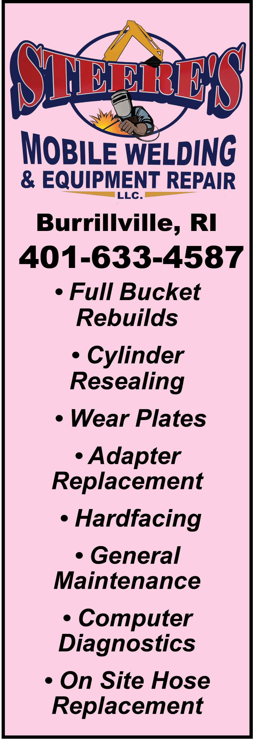 MOBILE WELDING AND EQUIPMENT REPAIR MOBILE WELDING AND EQUIPMENT REPAIR